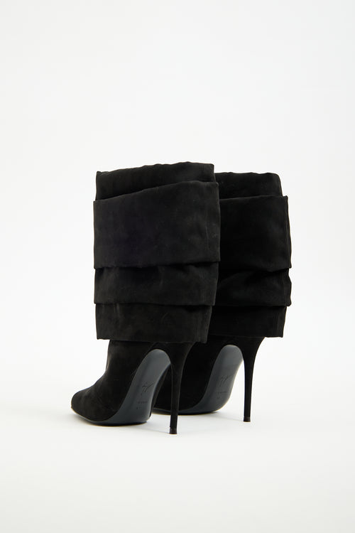 Giuseppe Zanotti Black Suede Evrin Slouchy Boot