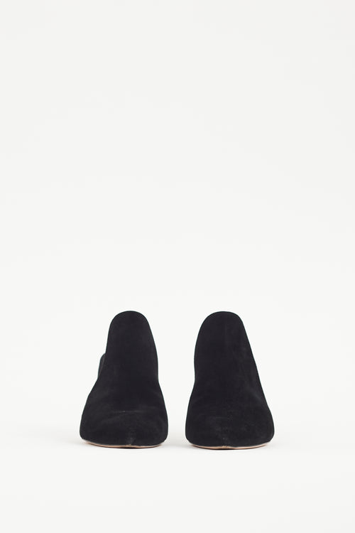 Gianvito Rossi Black Suede Pointed Mule