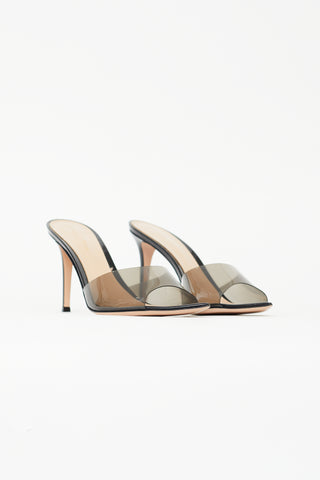 Gianvito Rossi Black Patent Elle Heeled Sandal