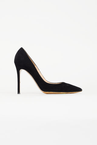 Gianvito Rossi Black Suede Pump