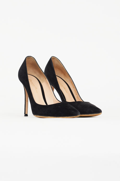 Gianvito Rossi Black Suede Pump