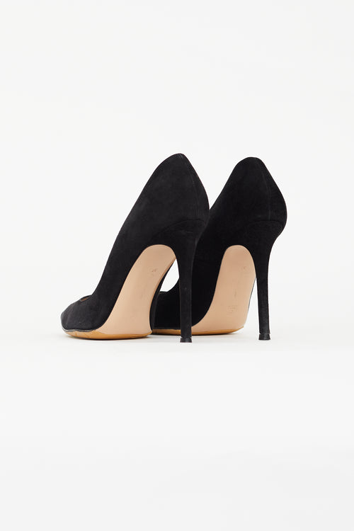 Gianvito Rossi Black Suede Pump