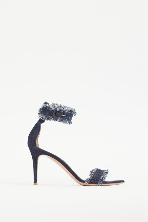 Gianvito Rossi Blue Denim Lola Heel