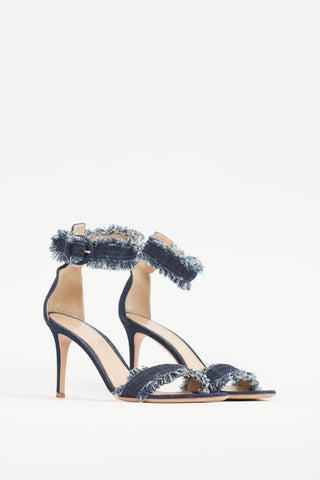 Gianvito Rossi Blue Denim Lola Heel