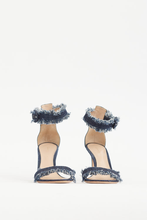 Gianvito Rossi Blue Denim Lola Heel