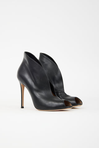 Gianvito Rossi Leather V-Neck Heel