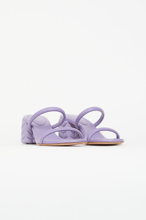 Gianvito Rossi Purple Florea 60 Leather Sandal