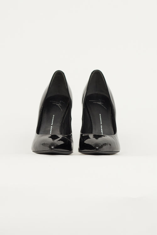 Giuseppe Zanotti Black Patent Pointed Toe Pump