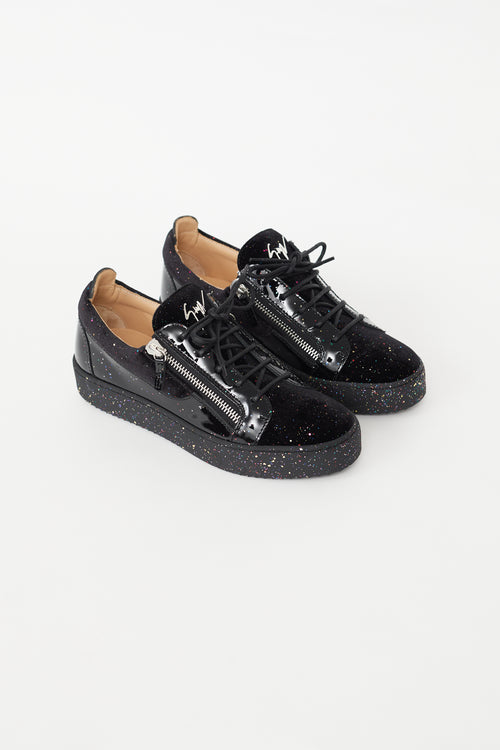 Giuseppe Zanotti Black Glitter Frankie Sneaker