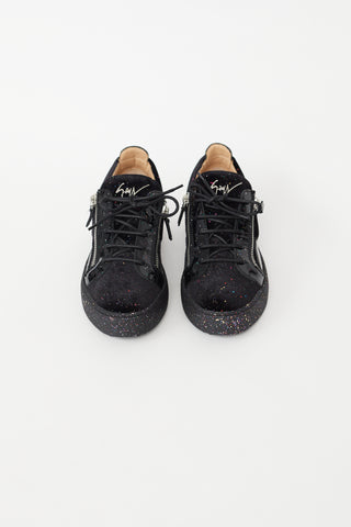 Giuseppe Zanotti Black Glitter Frankie Sneaker