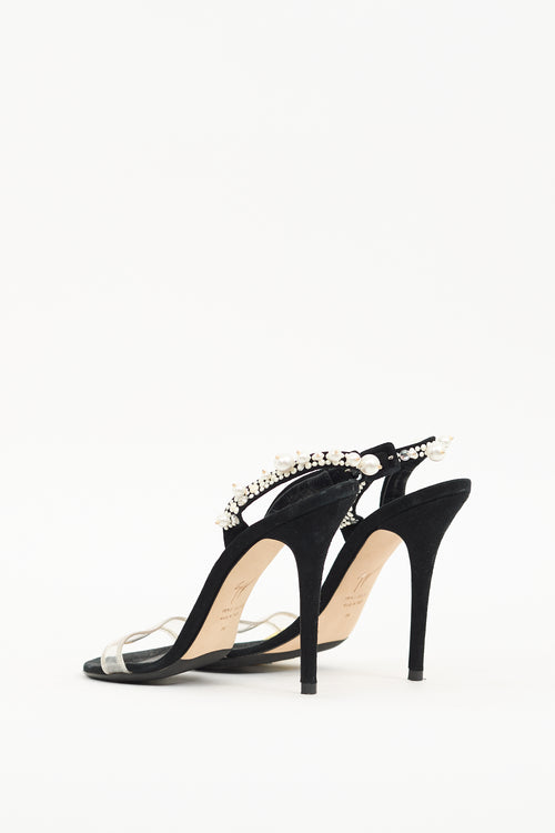 Giuseppe Zanotti Black Pearl Heeled Sandal