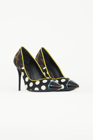 Giuseppe Zanotti Black 
Multi Print Yvette Pump