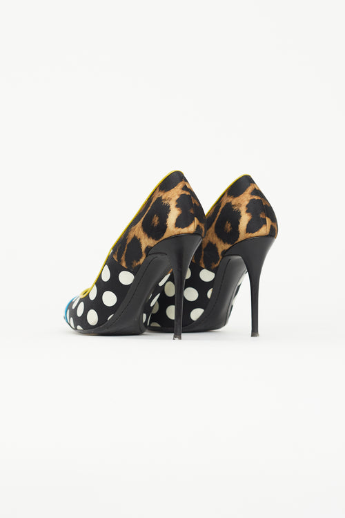 Giuseppe Zanotti Black 
Multi Print Yvette Pump