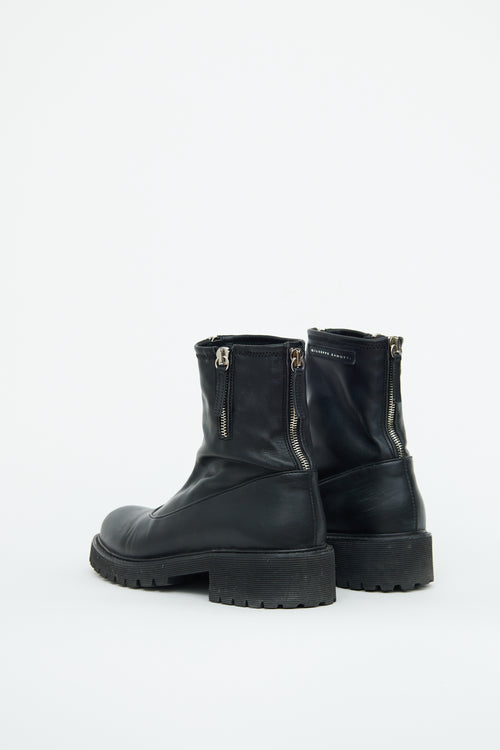 Giuseppe Zanotti Black Zip Ankle Boot