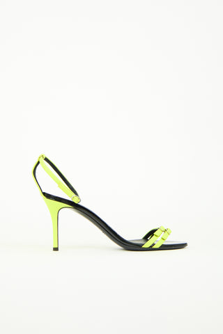 Giuseppe Zanotti Yellow Leather Heeled Sandal