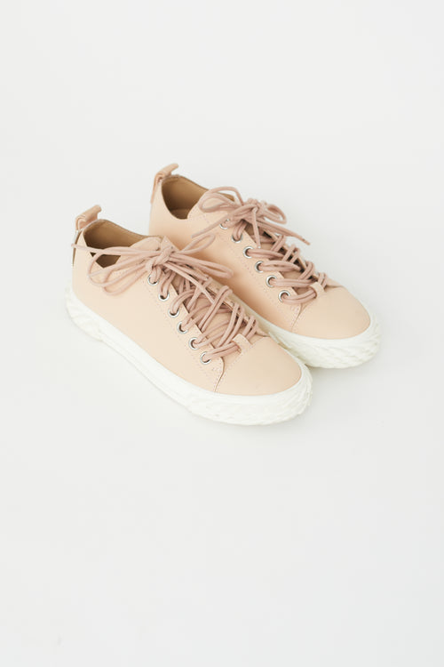 Giuseppe Zanotti Pink Leather Blabber Sneaker