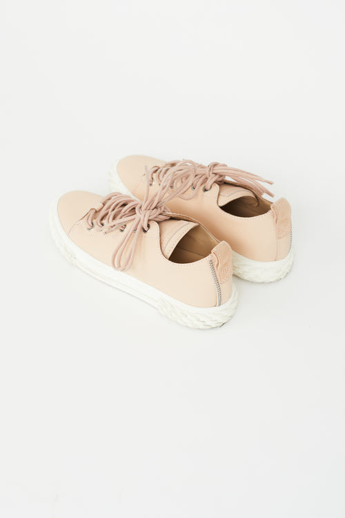 Giuseppe Zanotti Pink Leather Blabber Sneaker