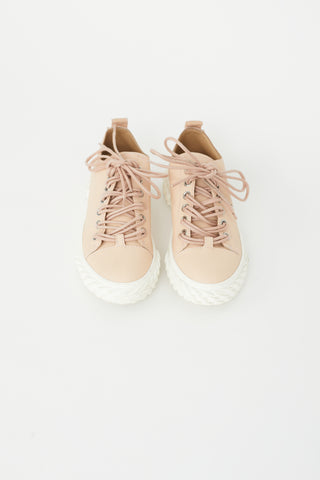 Giuseppe Zanotti Pink Leather Blabber Sneaker