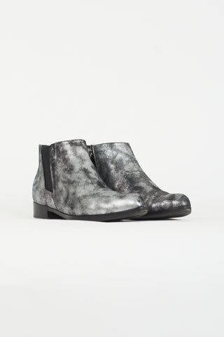 Giuseppe Zanotti Silver Laminated Ankle Boot