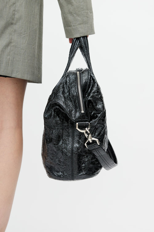 Givenchy 2007 Black Patent Nightingale Shoulder Bag