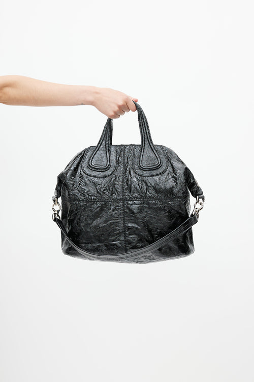 Givenchy 2007 Black Patent Nightingale Shoulder Bag