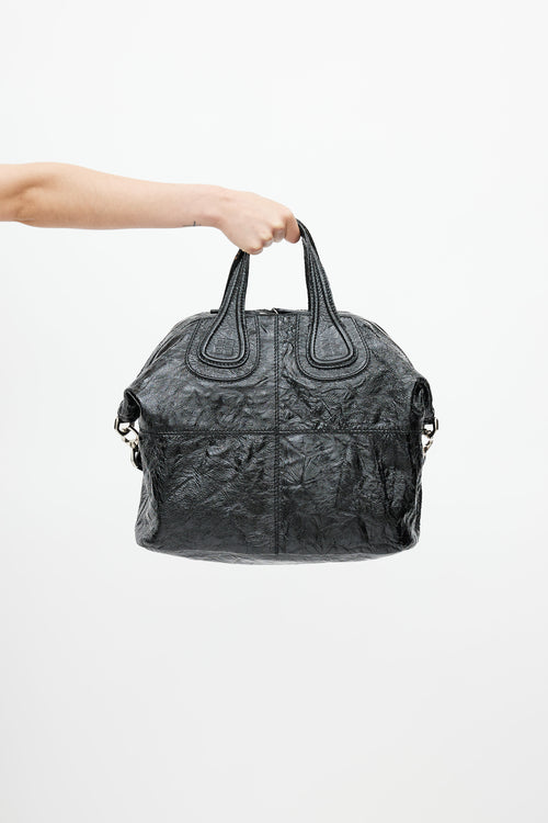 Givenchy 2007 Black Patent Nightingale Shoulder Bag