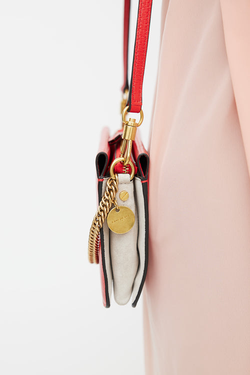 Givenchy 2018 Red Leather Cross3 Crossbody Bag