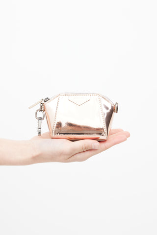 Givenchy 2020 Pink Metallic Baby Antigona Charm Bag