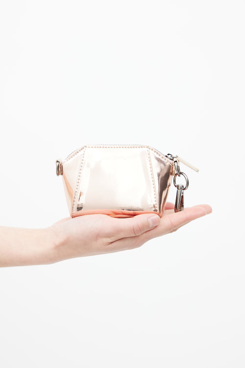 Givenchy 2020 Pink Metallic Baby Antigona Charm Bag