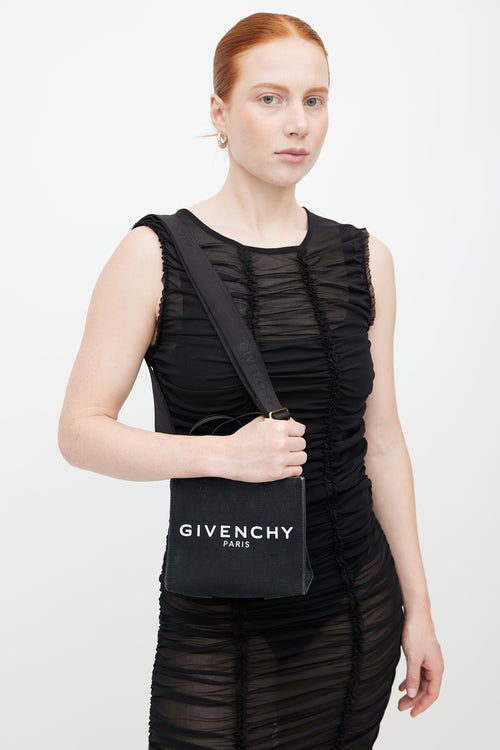 Givenchy 2022 Black Canvas Mini G-Tote Bag