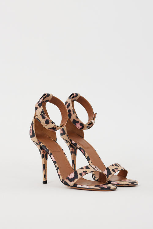 Givenchy Beige 
Multi Printed Leather Infinity Retra Heel