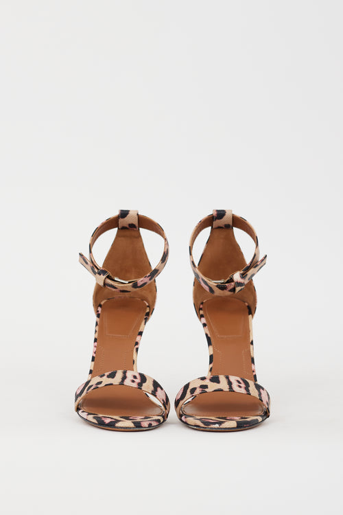 Givenchy Beige 
Multi Printed Leather Infinity Retra Heel