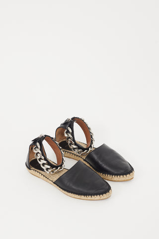 Givenchy Black 
Beige Leather Maremma Espadrille