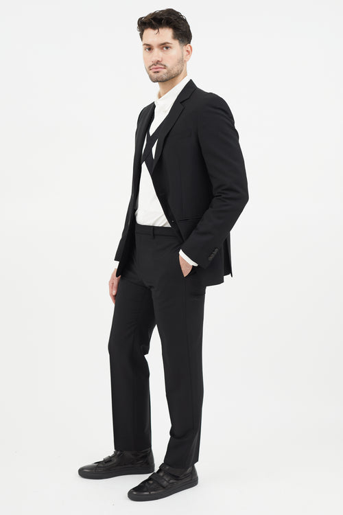 Givenchy Black Wool Two Piece Suit