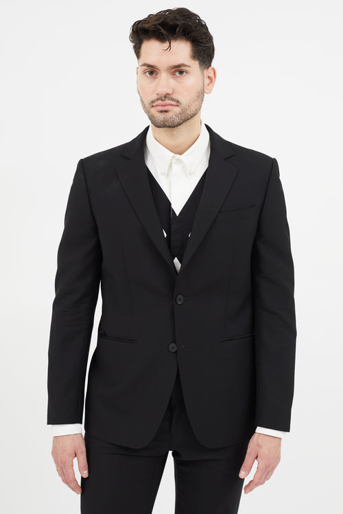 Givenchy Black Wool Two Piece Suit