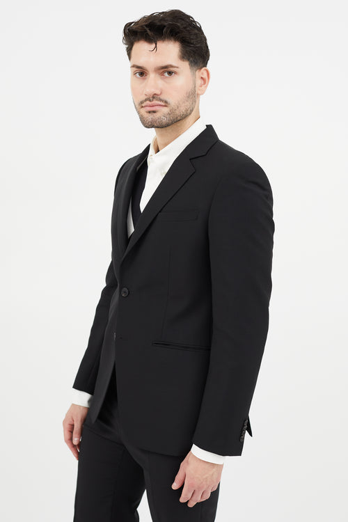 Givenchy Black Wool Two Piece Suit