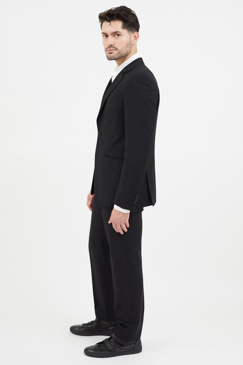 Givenchy Black Wool Two Piece Suit