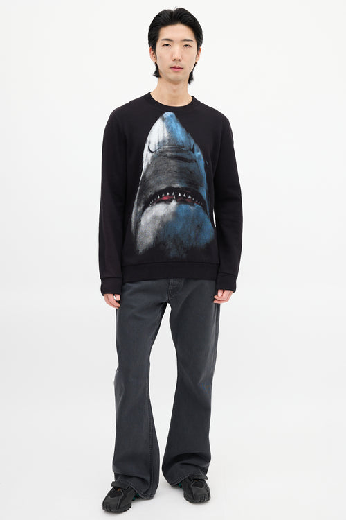 Givenchy Black 
Blue Graphic Crewneck