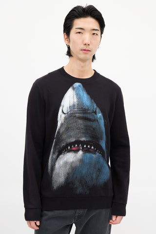 Givenchy Black 
Blue Graphic Crewneck