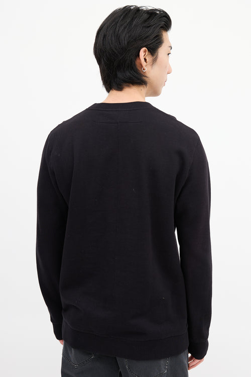 Givenchy Black 
Blue Graphic Crewneck