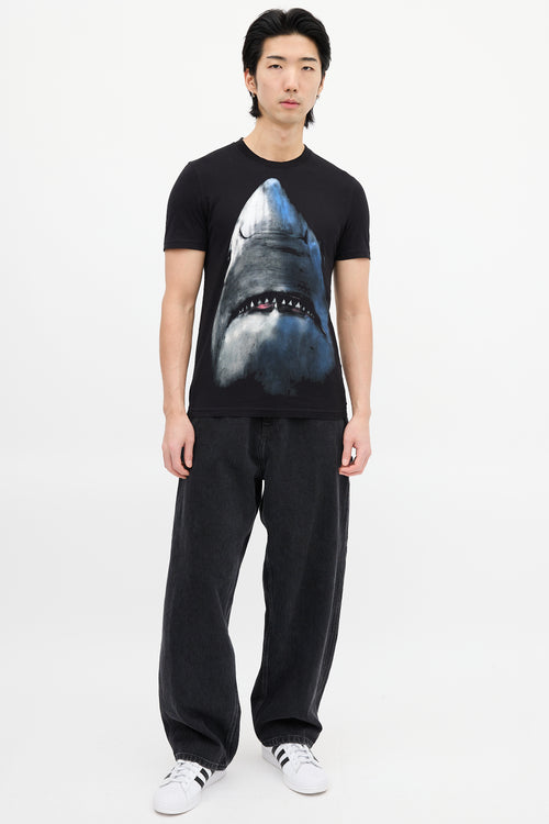 Givenchy Black 
Blue Graphic T-Shirt