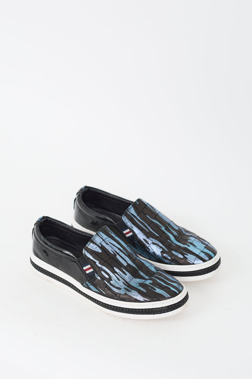 Givenchy Black 
Blue Camo Slip On Sneaker