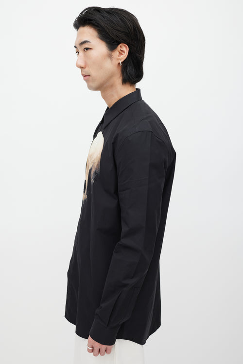 Givenchy Black 
Brown Skull Shirt