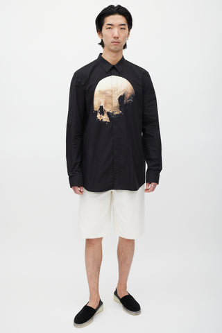 Givenchy Black 
Brown Skull Shirt