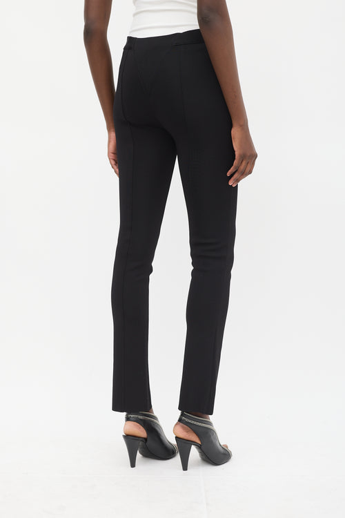 Givenchy Black Button Up Pintuck Slim Trouser