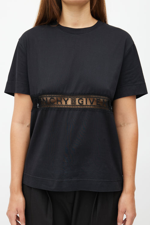 Black Lace Logo T-Shirt