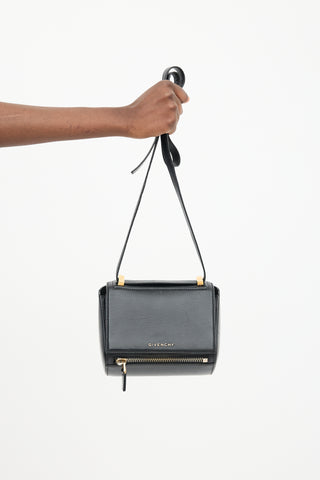 Givenchy Black Leather Mini Pandora Box Crossbody Bag