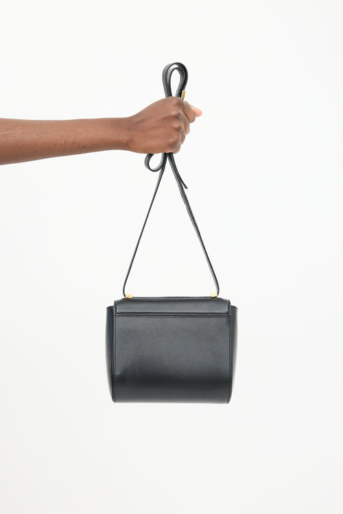 Givenchy Black Leather Mini Pandora Box Crossbody Bag