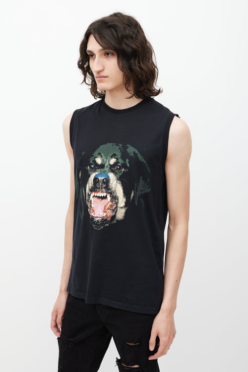 Givenchy Black 
Multicolour Graphic Tank Top