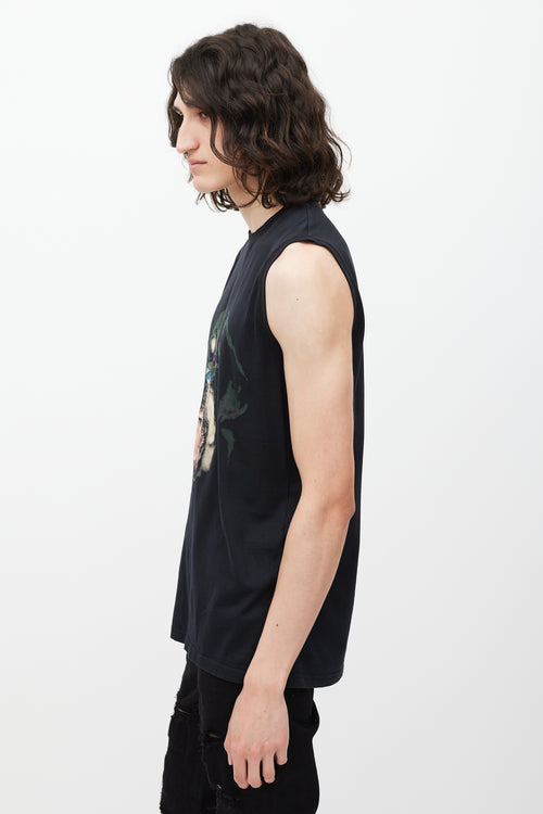 Givenchy Black 
Multicolour Graphic Tank Top